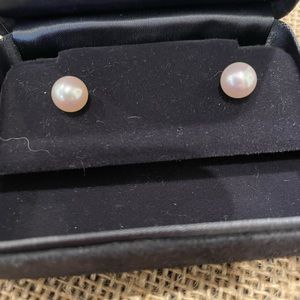 Tiffany Pearl Earrings Akoya cultured